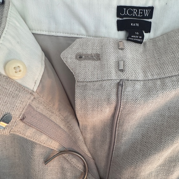 J. Crew Cream/Beige Kate Tailored Trousers - Picture 2 of 4